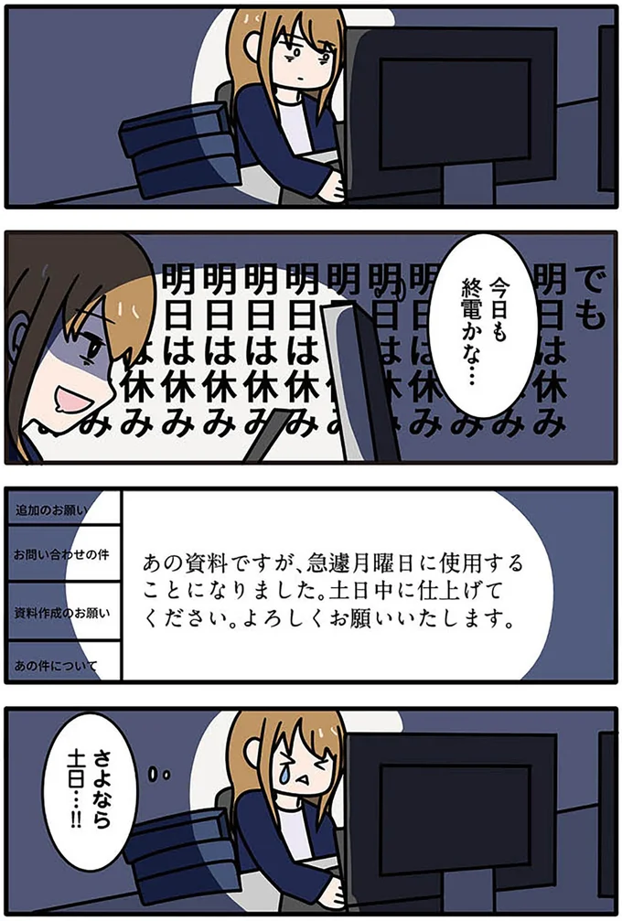土日中に仕上げてください