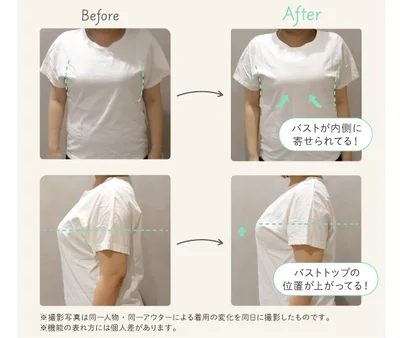 胸を自然に寄せ上げてくれている！