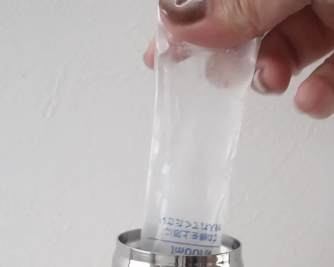 氷が完成したら水筒に入れるだけ