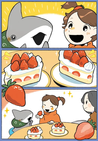 ケーキの上には…！