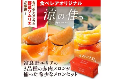 ふらのメロン「涼の佳」3種3玉（税込・送料込11,000円）