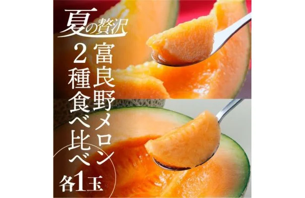 ふらのメロン「涼の佳」2種2玉（税込・送料込8,000円）