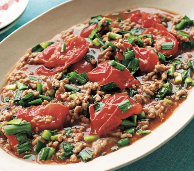 トマトで程よくさっぱり仕上げた中華おかず「麻婆トマト」