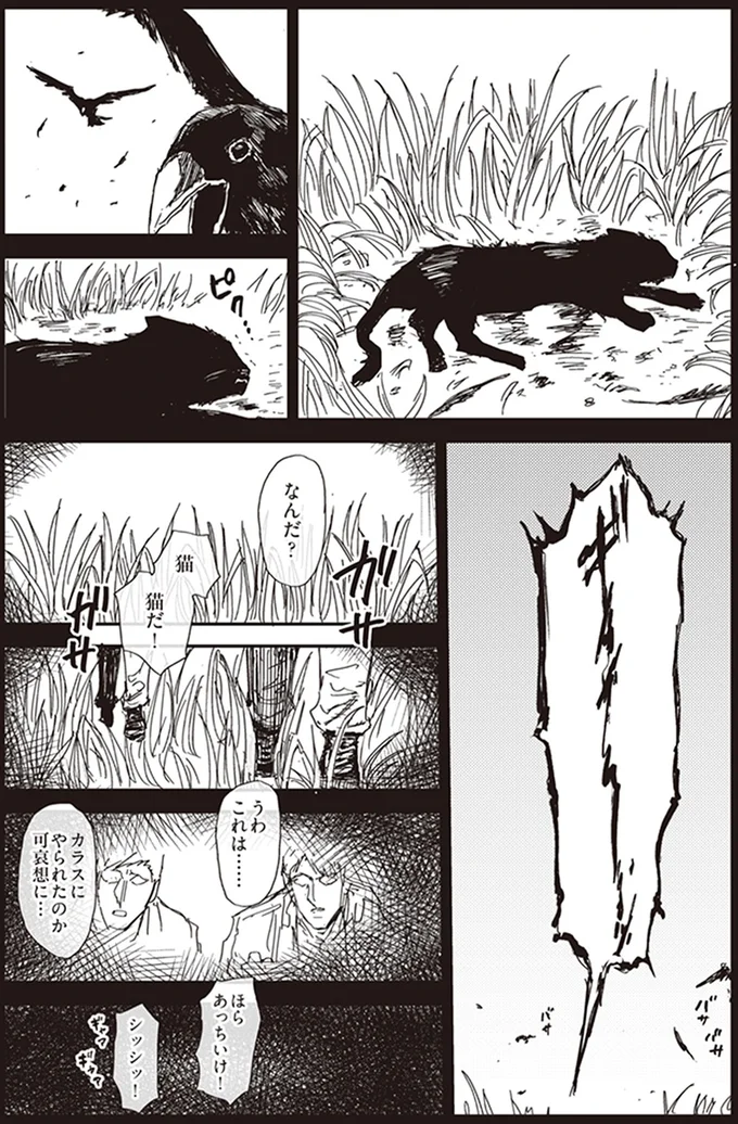 カラスにやられたのか