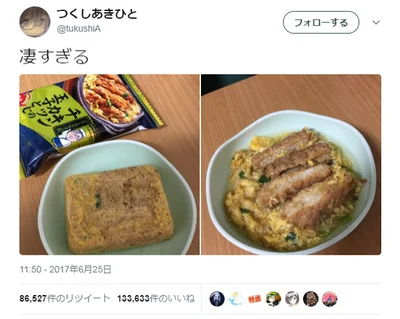 漫画家もびっくりの「チキンカツの玉子とじ」フリーズドライ