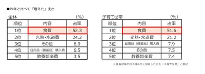 主にどのような支出が増えましたか？