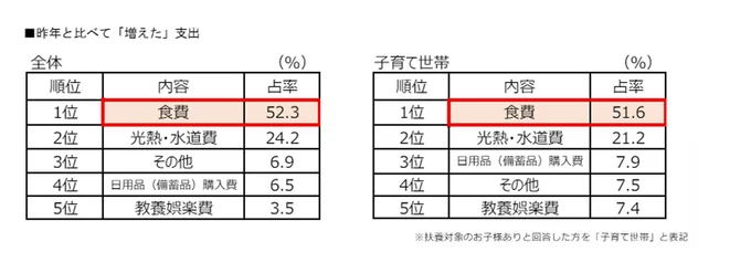 主にどのような支出が増えましたか？