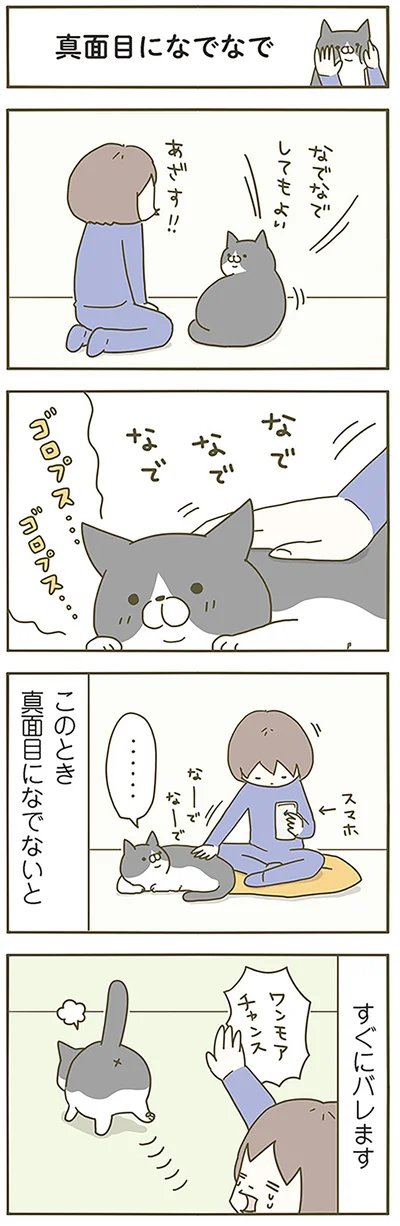 真面目になでなで