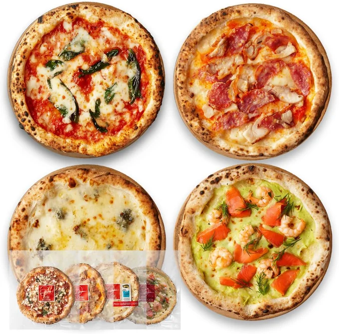 レストランの人気セット4枚 冷凍ピザ サルバトーレ Pizza Salvatore Cuomo