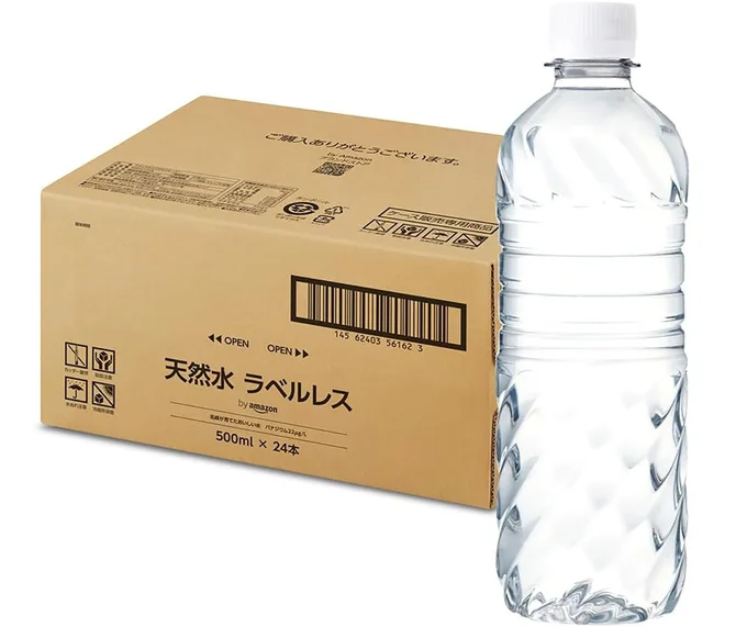 7位はby Amazon 天然水 ラベルレス 500ml ×24本 富士山の天然水 バナジウム含有 水 ミネラルウォーター ペットボトル 静岡県産 500ミリリットル (Smart Basic)