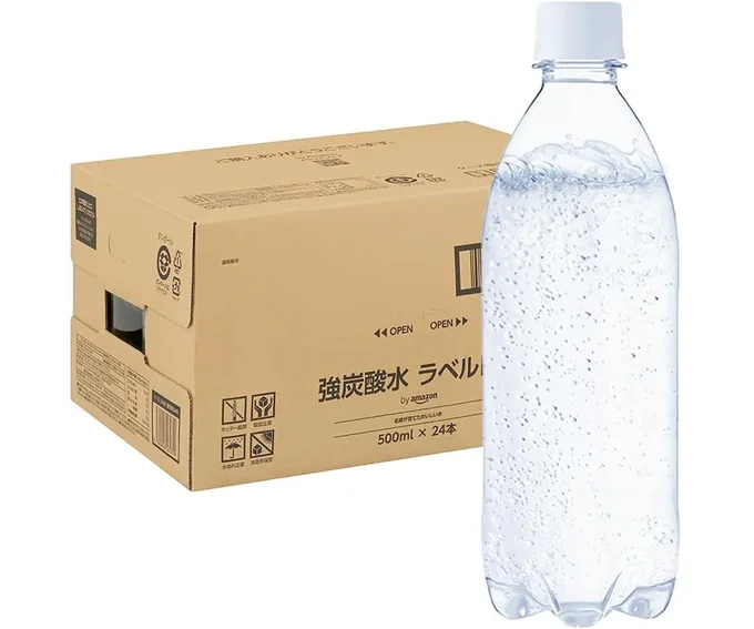 by Amazon 炭酸水 ラベルレス 500ml ×24本 富士山の強炭酸水 バナジウム含有 強炭酸水 ペットボトル 静岡県産 500ミリリットル (Smart Basic)