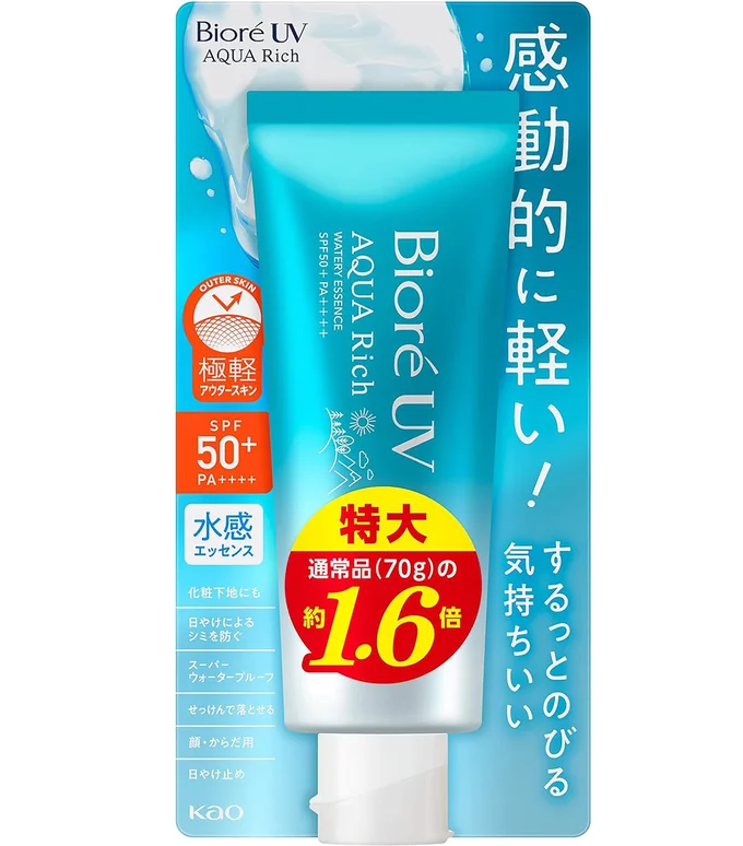 ビオレ 【Amazon-co-jp限定】【大容量】UV アクアリッチ ウォータリーエッセンス 110g (通常品の1.6倍) 日焼け止め SPF50+/PA++++