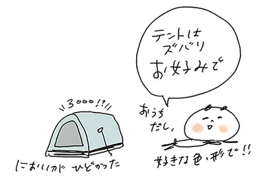 テントはずばりお好みで
