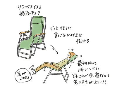 リラックスできる機能チェア