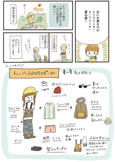 次に大事なのがレイヤリング！＝ ( イコール)重ね着！