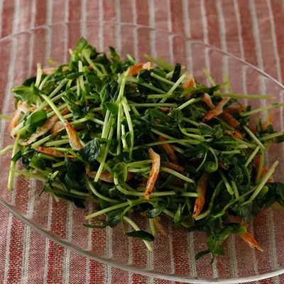  豆苗の桜えびあえ https://www.lettuceclub.net/recipe/dish/30881/