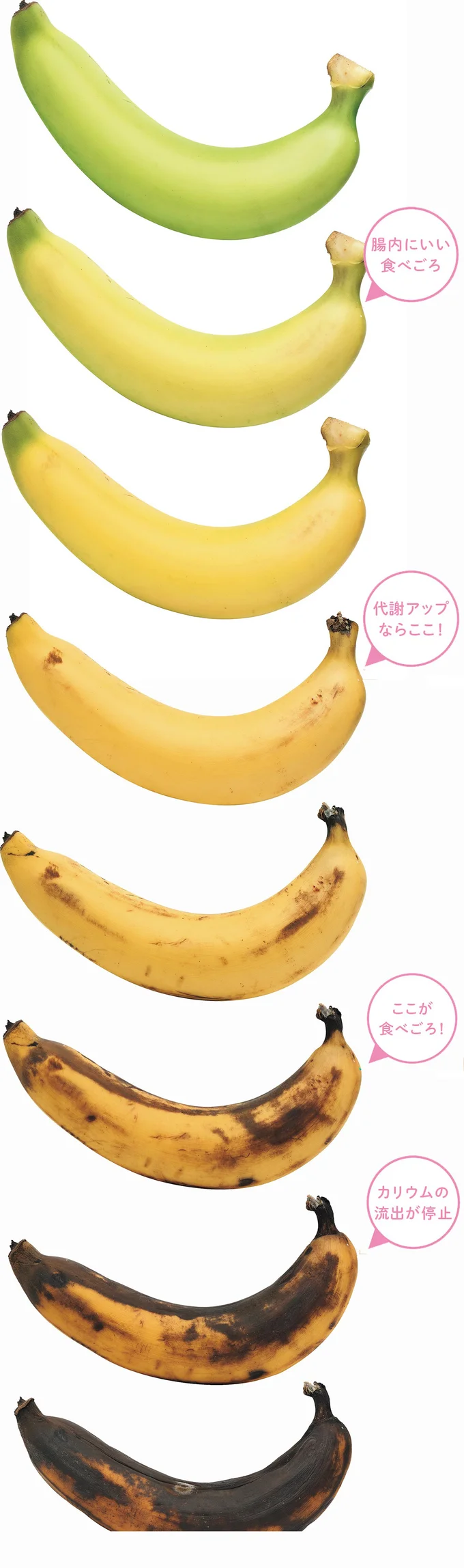 バナナは熟度で効果が変化する?