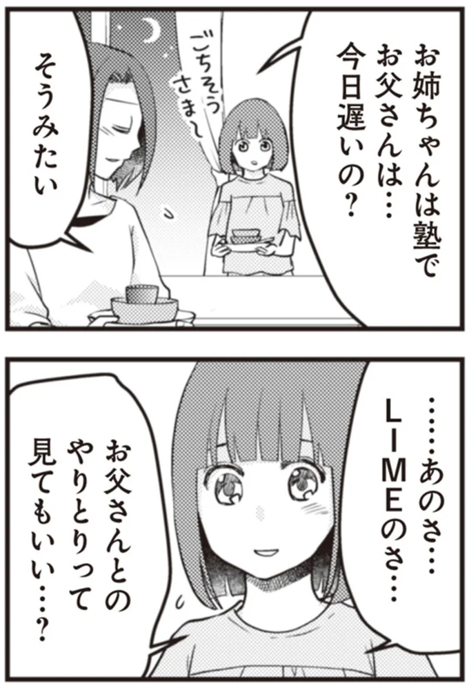 お父さんとのやりとりって見てもいい…？
