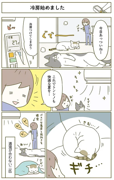 冷房始めました