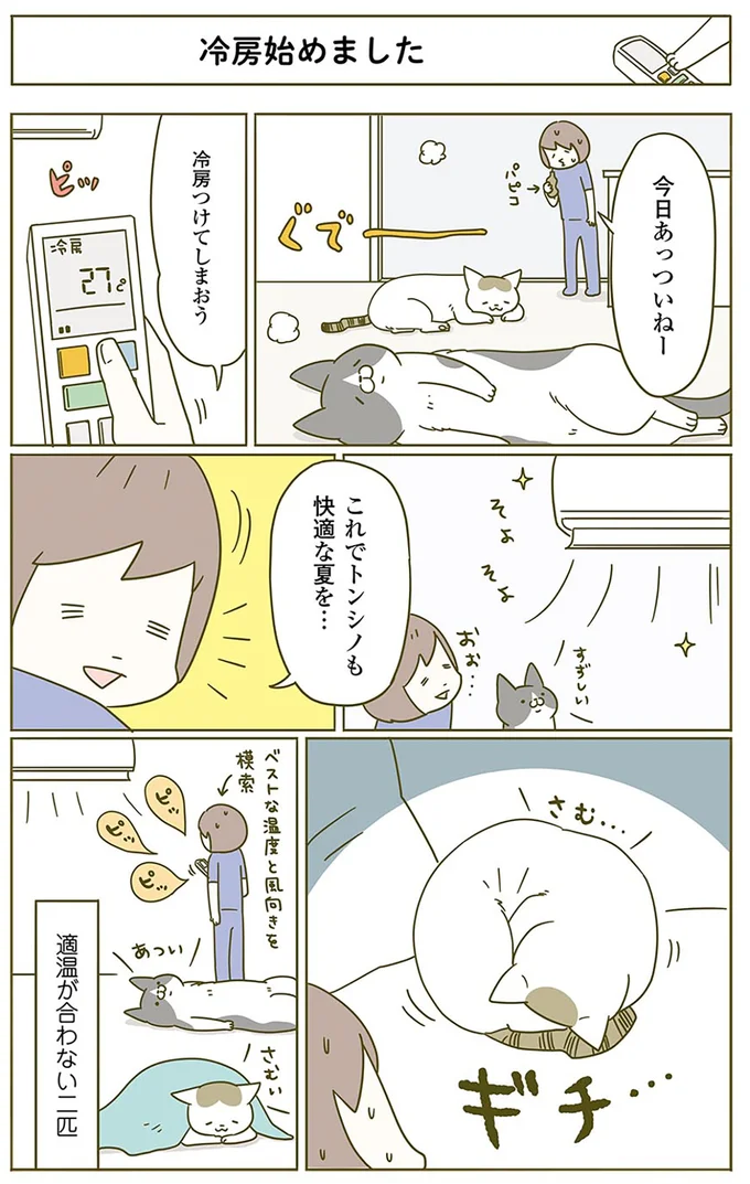 冷房始めました