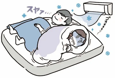 暑がりな人に合わせた室温にして、寒がりな人は着るもので調整を！