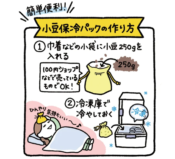 小豆保冷パックの作り方