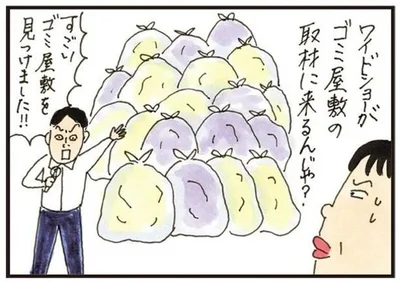ワイドショーがゴミ屋敷の取材に来るんじゃ？