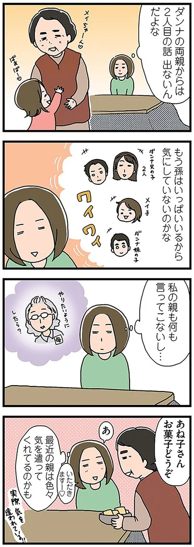 私の両親も何も言ってこないし…