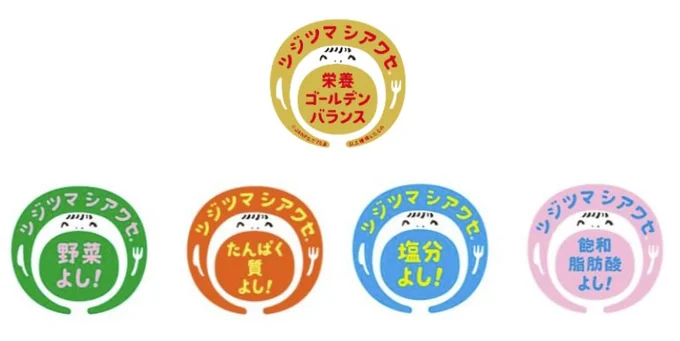5種のツジツマシアワセマークで、必要なレシピがわかりやすい!