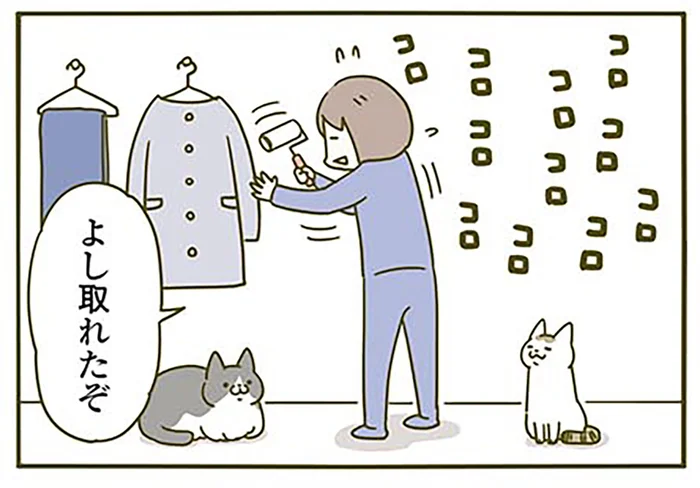 永遠に猫毛からは逃げられない!? コロコロをかけても無駄なレベルで無限沸きします／うちの猫がまた変なことしてる。3（10）