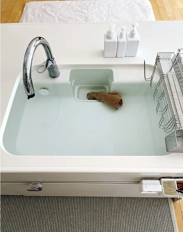 ウエスを詰めて張ったお湯を抜くだけ！