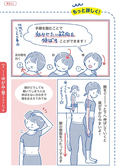 効かせたい筋肉を伸ばすことができます！