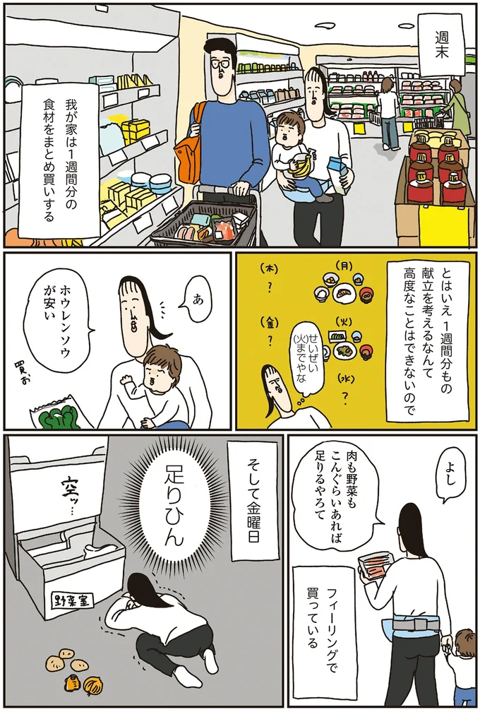 肉も野菜もこんぐらいあれば足りるやろて