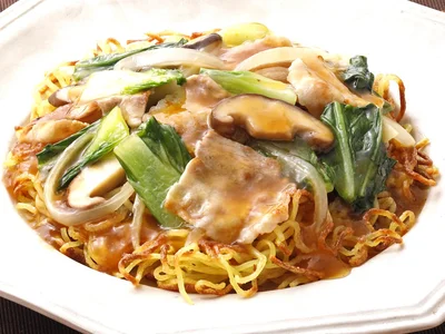 ホッと温　中華しょうゆを使ったあんかけ焼きそば