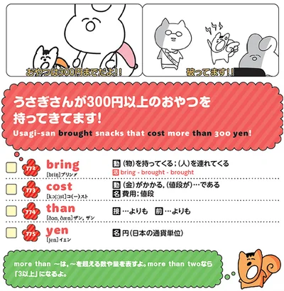 うさぎさんが300円以上のおかしを持ってきてます！「Usagi-san brought snacks that cost more than 300 yen!」