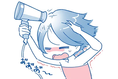 筋力がなさすぎてドライヤーがしんどい！