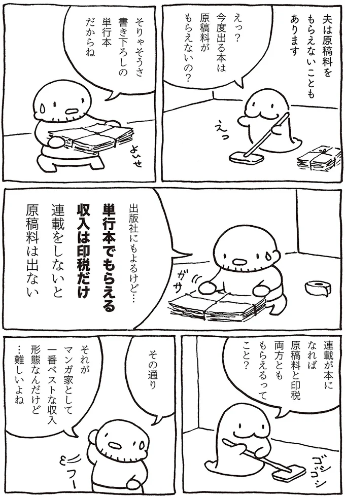 連載をしないと原稿料は出ない