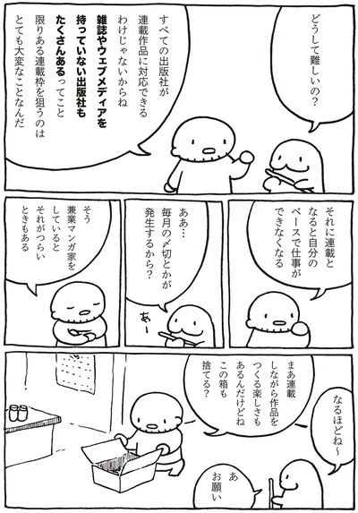 連載となると自分のペースで仕事ができなくなる