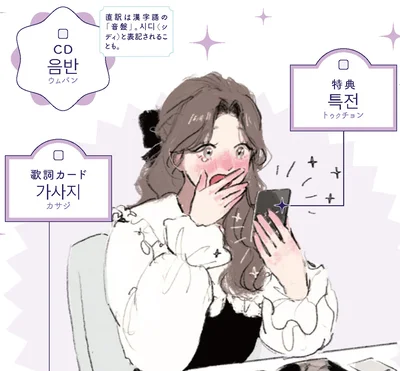 K-POPのCDに関する韓国語