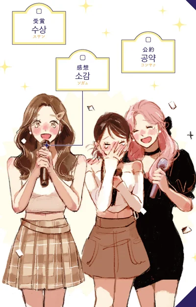 受賞などの韓国語