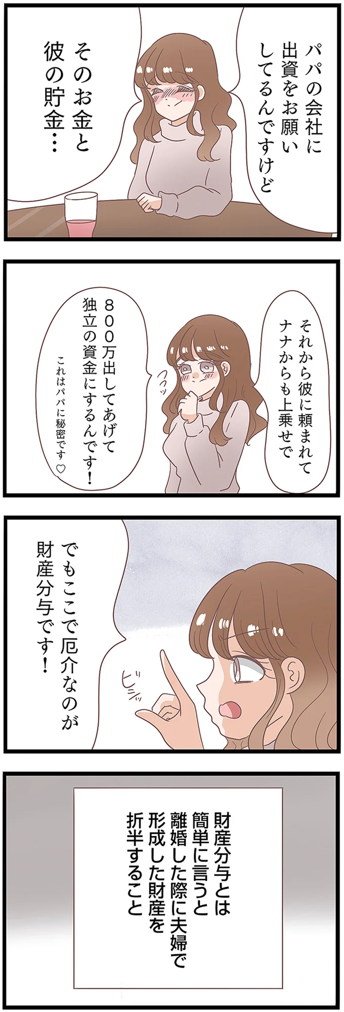 パパの会社に出資をお願いしてるんですけど