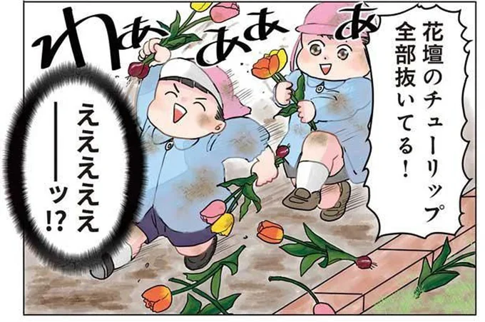 園児が花壇の花を抜いてる!? 非常事態にダッシュした保育士に試練が!