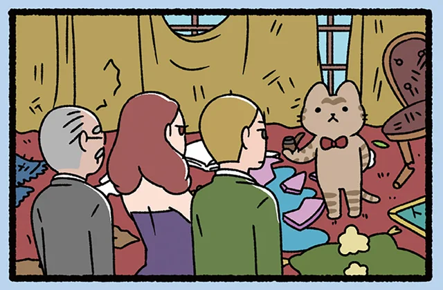 【探偵のねこ】何者かに荒らされた部屋、犯人は誰？ ねこの名探偵が正体を暴く！／ねこむかしばなし（19）
