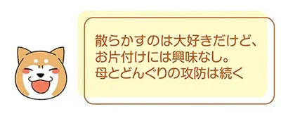 母とどんぐりの攻防は続く