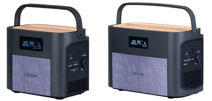 左から、ポータブル電源 600W(BPS-6L)とポータブル電源 1200W(BPS-12L)