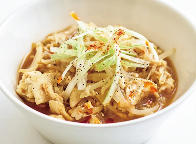 食べ応え十分! 野菜の水分だけで作る「ダイエット担々スープ」