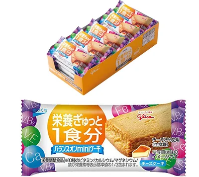 バランスオンminiケーキ 江崎グリコ 【バランスオン ミニケーキ】チーズケーキ味 20個入り 栄養補助食品