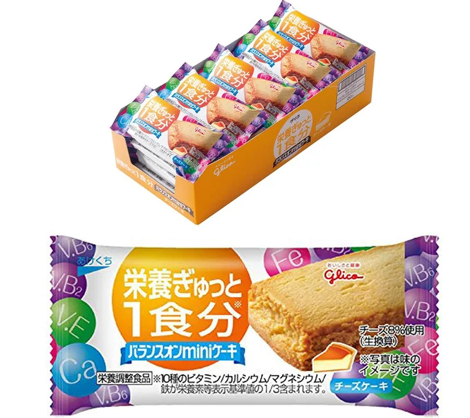 バランスオンminiケーキ 江崎グリコ 【バランスオン ミニケーキ】チーズケーキ味 20個入り 栄養補助食品