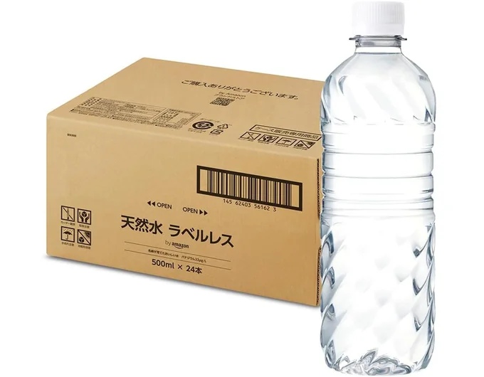 by Amazon 天然水 ラベルレス 500ml ×24本 富士山の天然水 バナジウム含有