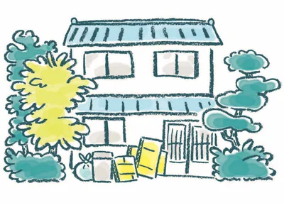 こんな家が狙われやすい！1. 庭など家の敷地が荒れている　2. 隣家との距離が離れている　3. 高齢者だけの家庭